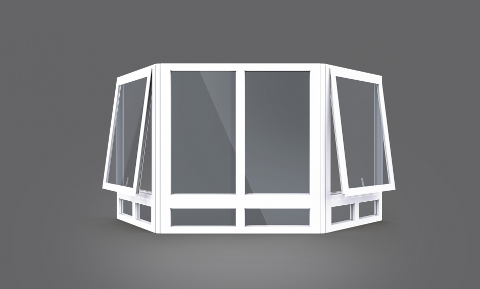 Esquadrias de PVC sistema bay window.