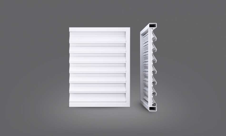 Esquadrias de PVC sistema veneziana ventilada.